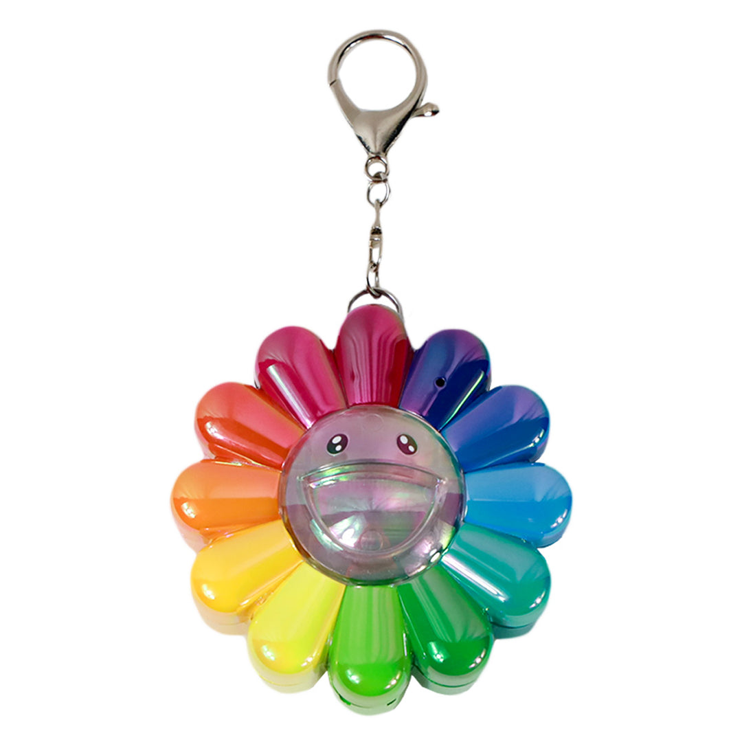 Coach outlets rainbow flower keychain