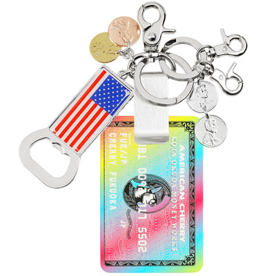 KOTA OKUDA -  MONEY CLIP KEYRING - RAINBOW - KEYCHAIN - cherry fukuoka