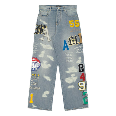 VARSITY PATCH BAGGY JEAN