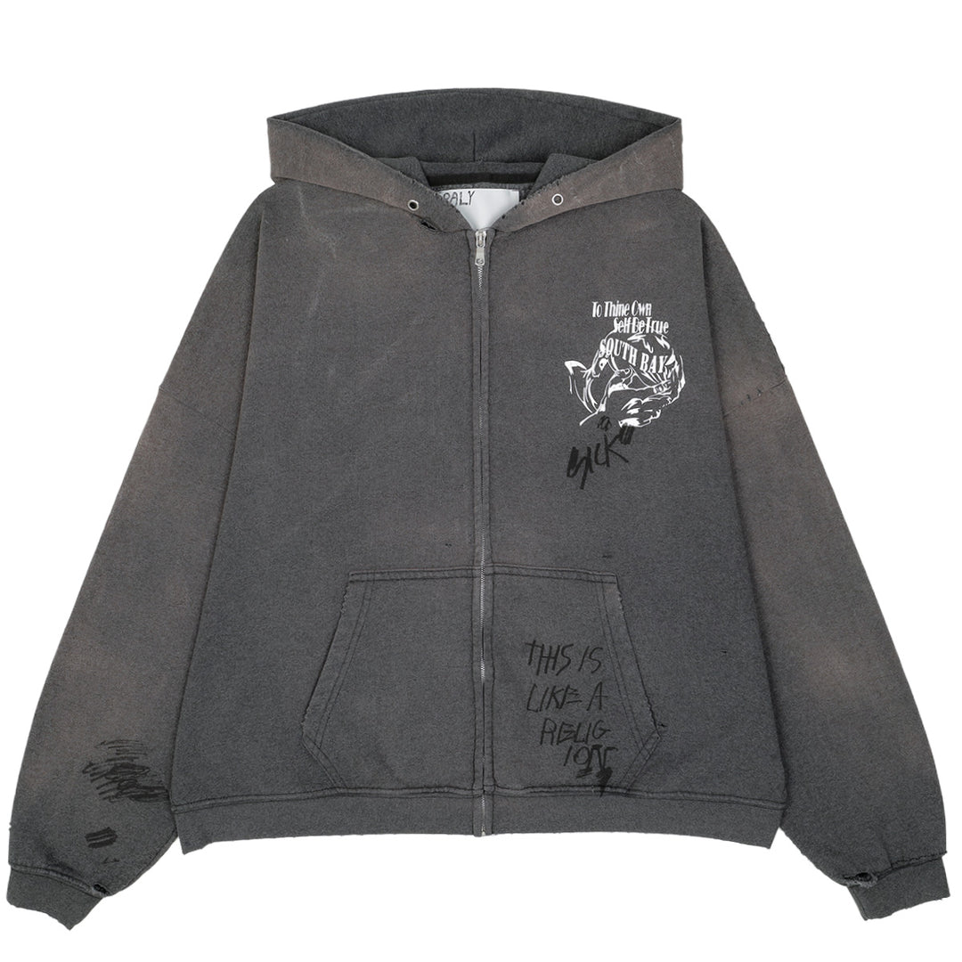 PALY HOLLYWOOD(パリーハリウッド) - CARRYING THE MESSAGE ZIP HOODIE