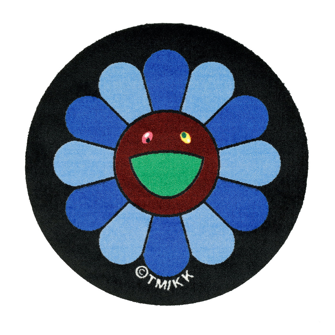 Takashi Murakami / kaikai kiki(タカシ ムラカミ/ カイカイキキ) - Round Floor Mat (Flower)  Blue マット | cherry オンライン公式通販サイト – cherry fukuoka