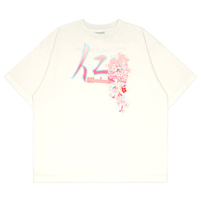 mononoke・made  - 仁 S/S T-SHIRT - WHITE - T-SHIRT - cherry fukuoka