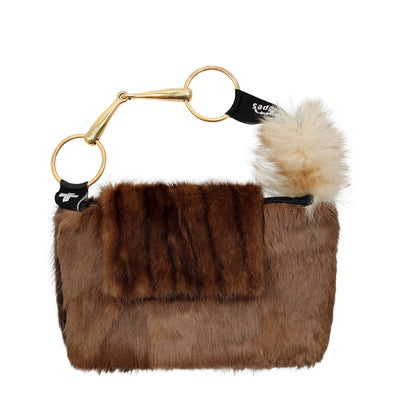 PROTOTYPES - STIRRUP FUR BAG - BROWN - cherry fukuoka