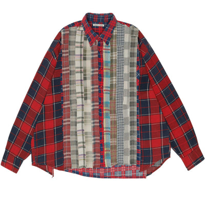 Rebuild by Needles<br>FLANNEL SHIRT RIBBON WIDE SHIRT - cherry fukuoka - needles - SHIRT