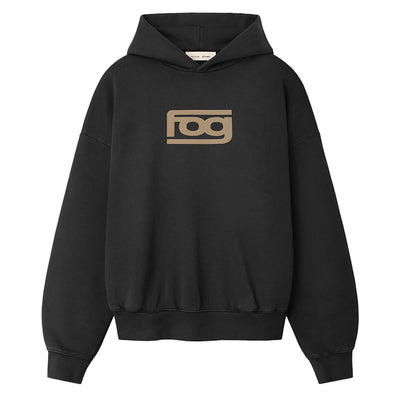 ESSENTIALS - CLASSIC RAGLAN HOODIE - WASHED VINTAGE BLACK - cherry fukuoka