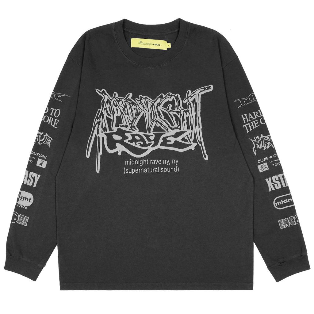 midnight rave - SUPERNATURAL LOGO L/S TEE T-shirt | cherry