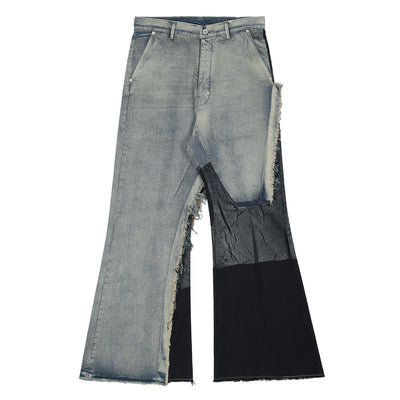 村上隆　Jacquard Denim Pants Takashi Murakami Flowers and Skulls Jacquard Denim Pants