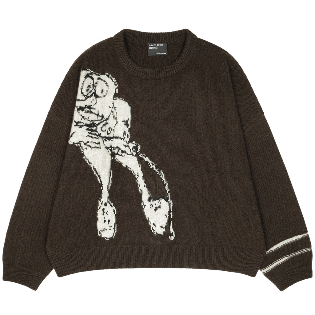 SAINT M××××××（セントマイケル）- SM069 GLITTER BORDER CREW NECK