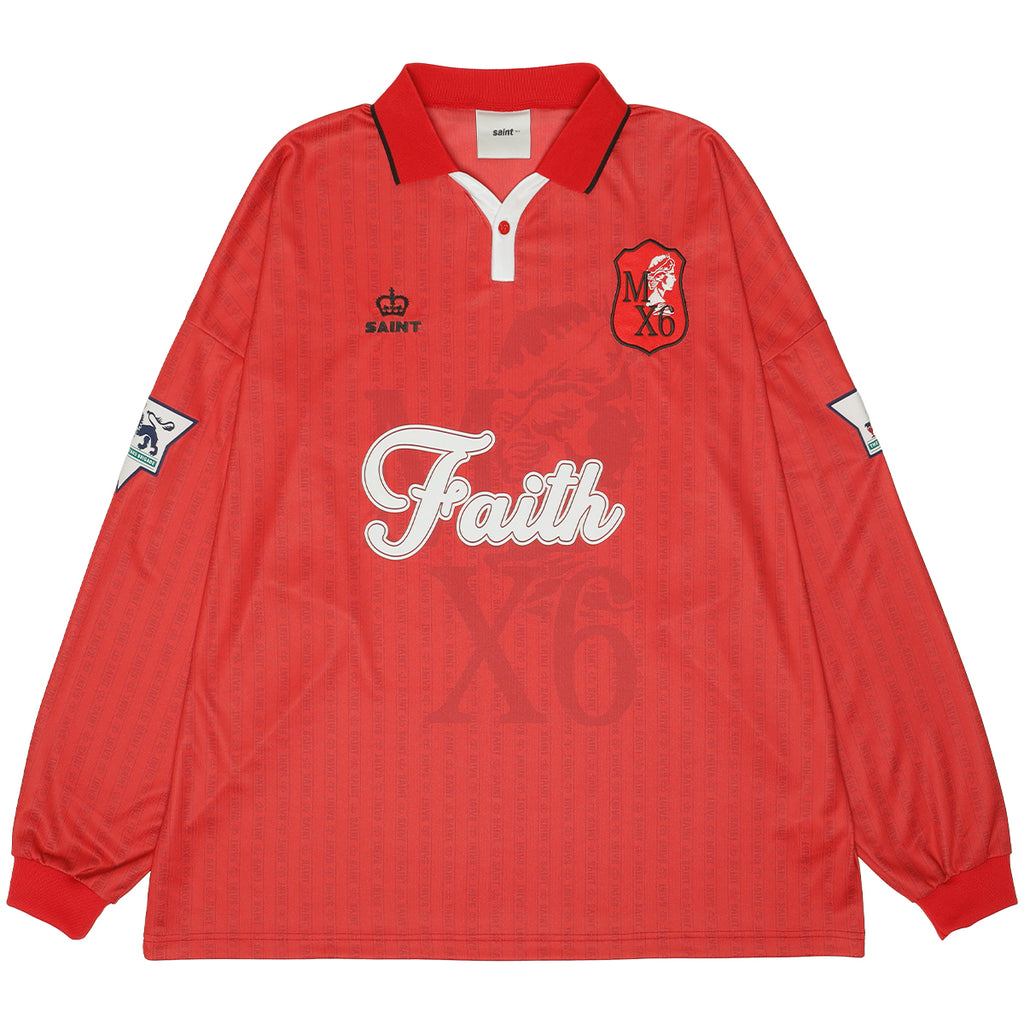 Saint Michael - ©SAINT M×××××× - SM022 FAITH SOCCER SHIRT RED T