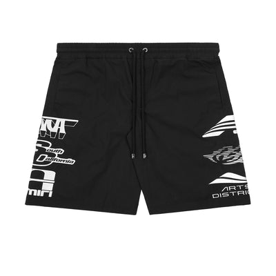 AMIRI - SPORTY EMBROIDERY SHORT - BLACK - SHORTS - cherry fukuoka