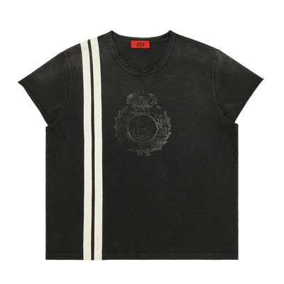 424 - CAPPED THERMAL TEE - BLACK - T-SHIRT - cherry fukuoka