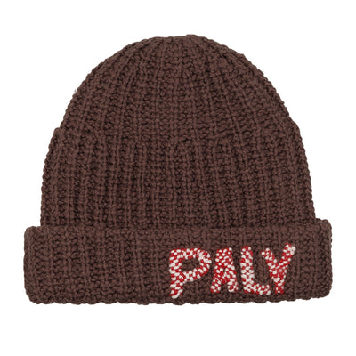 PALY HOLLYWOOD - HAND KNITTED BEANIE - BROWN - cherry fukuoka