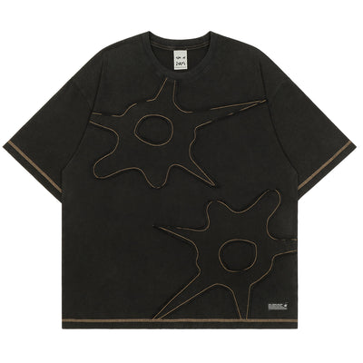 P.A.M. - A STITCH IN TIME SPECIALTY SS TOP - BLACK WASH - T-SHIRT - cherry fukuoka