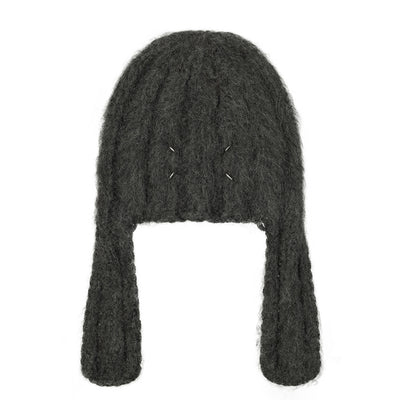 Maison Margiela - RIBBED BEANIE - DARK GRAY - BEANIE - cherry fukuoka