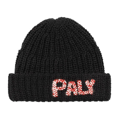 PALY HOLLYWOOD - HAND KNITTED BEANIE - BLACK - cherry fukuoka