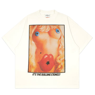 ©SAINT M×××××× × The Rolling Stones - SMC43 BODY TRS_SS T-SHIRT - WHITE - T-SHIRT - cherry fukuoka