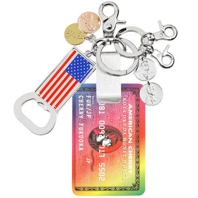KOTA OKUDA -  MONEY CLIP KEYRING - RAINBOW - KEYCHAIN - cherry fukuoka