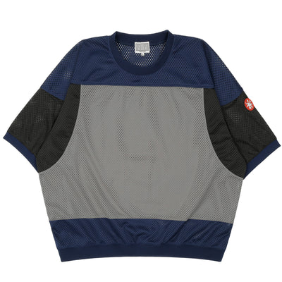 CAVEMPT - MD TEMPORAL DISTORTION MESH SS TOP - NAVY - T-SHIRT - cherry fukuoka