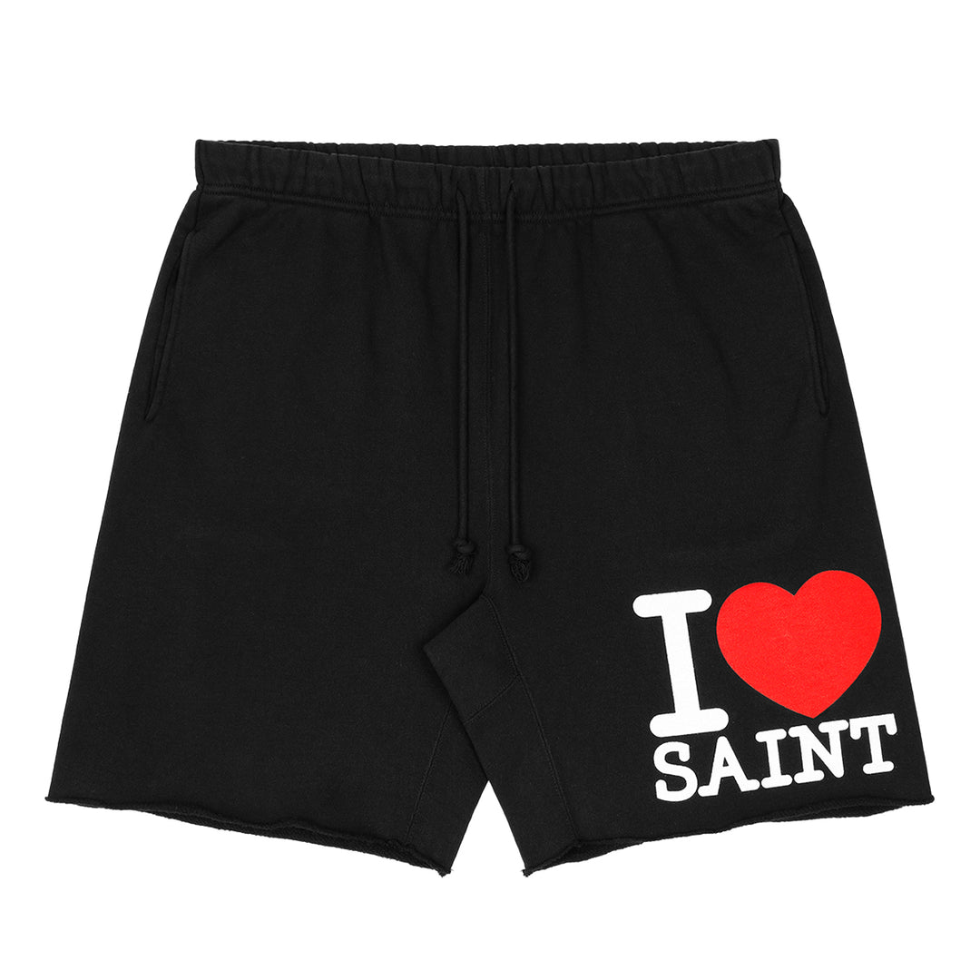 SAINT MX 黒 ショートパンツ M SAINT Mxxxxxx / セントマイケル】 SWEAT SHORTS RIBON SWEAT