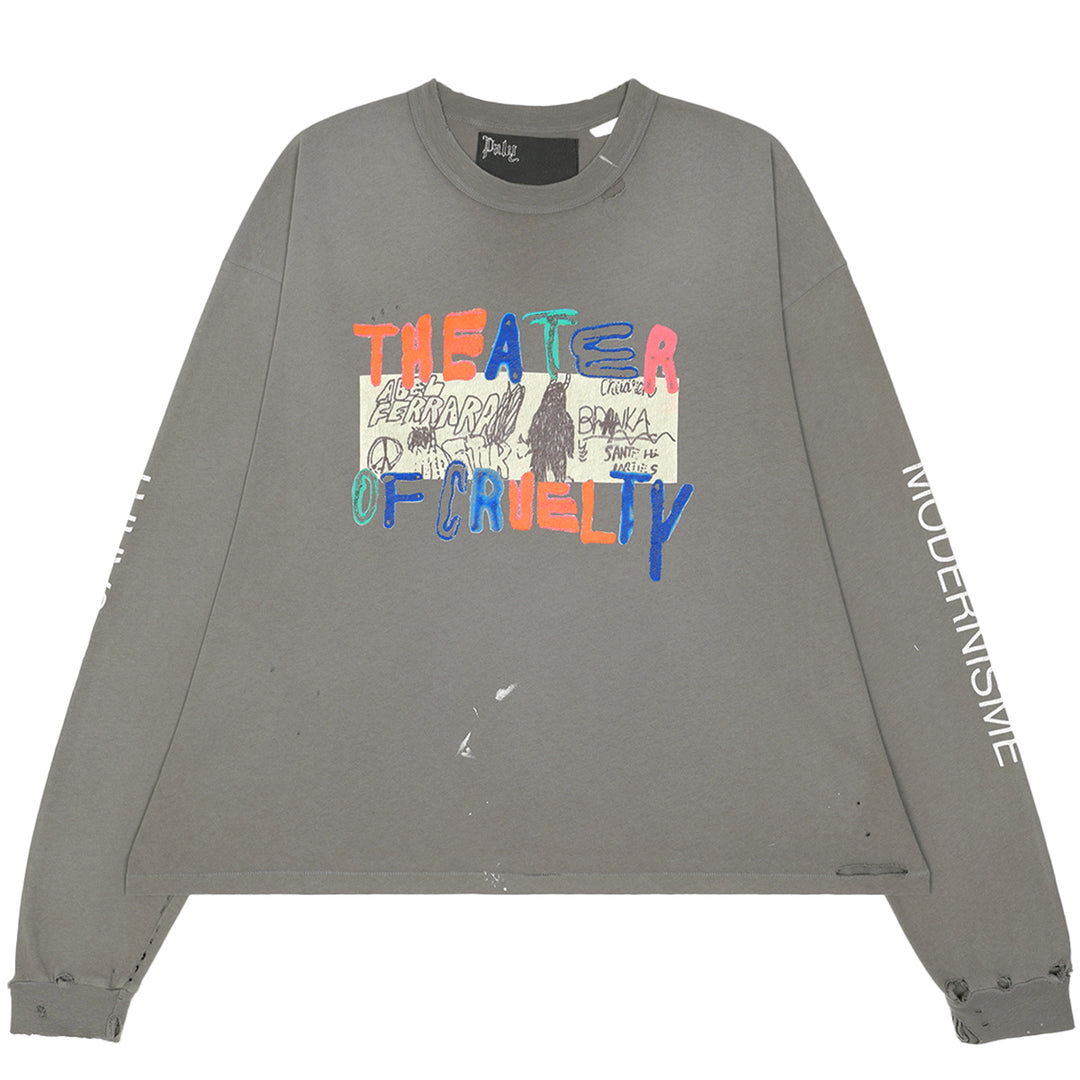 Sweat à Capuche Paly Hollywood Imprimé Graphique - Taille XL, Gris, Neuf Sans étiquettes