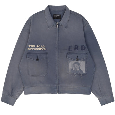 ENFANTS RICHES DÉPRIMÉS - YOUNG WASP JACKET - JACKET - NAVY - cherry fukuoka