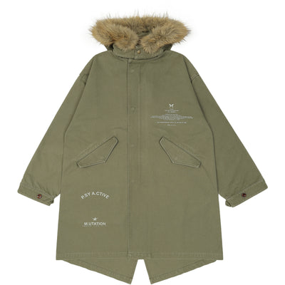 P.A.M. - TRUE NATURE FISHTAIL PARKA - KHAKI - COAT - cherry fukuoka