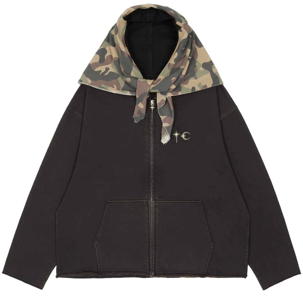 Thug Club (サグ クラブ) - CREED SCARF HOODED ZIP-UP HOODIE ジップ