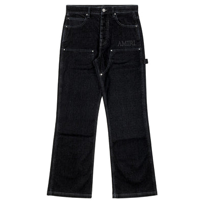 AMIRI - FLOCK DENIIM CARPENTER JEAN - BLACK - DENIM - cherry fukuoka