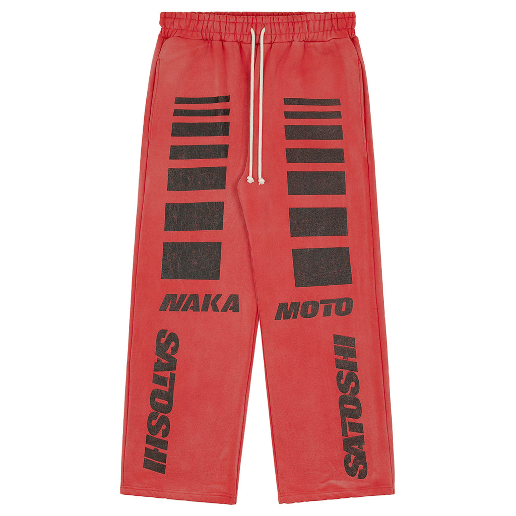 SATOSHI NAKAMOTO (サトシナカモト) - MOTO SWEATPANT RED スウェット