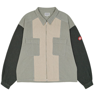 STRIPE CUT SHORT SHIRT JACKET