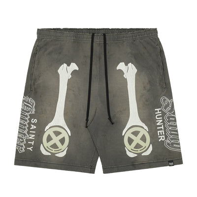 ©SAINT M×××××× × BOUNTY HUNTER<br>SMC33 BONE BH_CUT SWEAT SHORTS