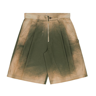 DYED FRONT ZIP SHORTS