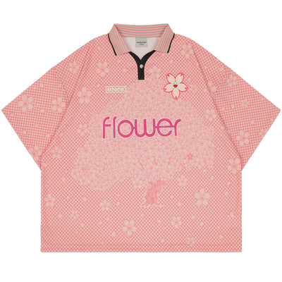 mononoke・made  - SAKURA SOCCER SHIRT - PINK - SHIRT - cherry fukuoka