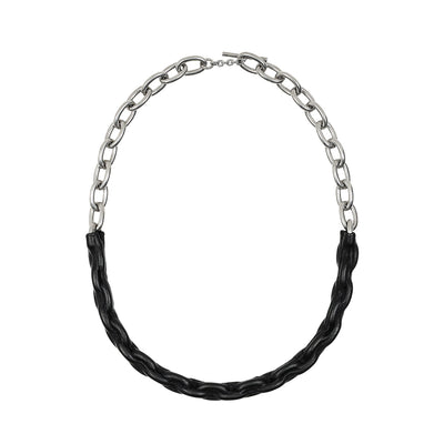 Maison Margiela - "LINK" SMALL CHAIN NECKLACE - BLACK - cherry fukuoka