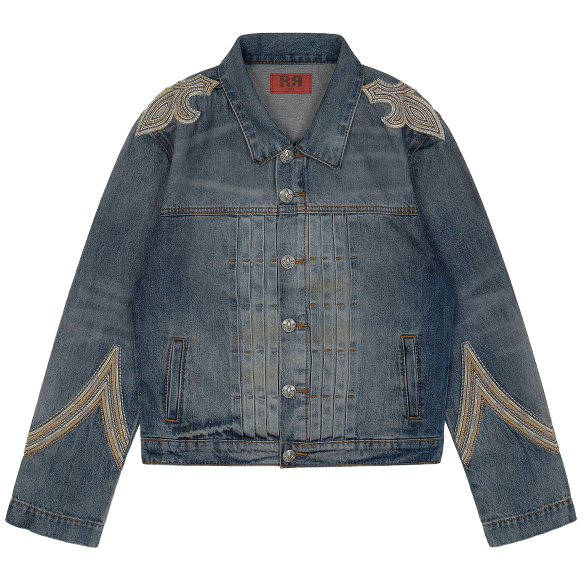 424 x ROCK REVIVAL - RR ALIAS TRUCKER - DARK WASHING - JACKET - cherry fukuoka