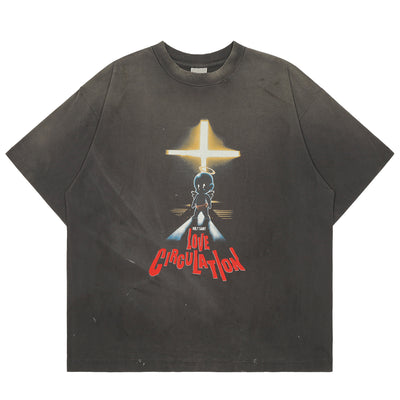 SAINT M×××××× - SM001 LOVE CICULATION S/S T-SHIRT - BLACK - T-SHIRT - cherry fukuoka