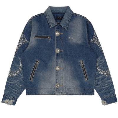 IRON STEEL FOCUS DENIM JACKET - cherry fukuoka - THUG CLUB - JACKET