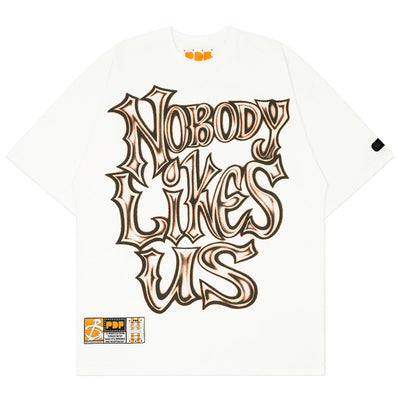 PDF - THE BOY - NOBODY LIKE US -  WHITE - T-SHIRT - cherry fukuoka