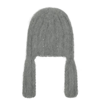 Maison Margiela - RIBBED BEANIE - LIGHT GRAY - BEANIE - cherry fukuoka