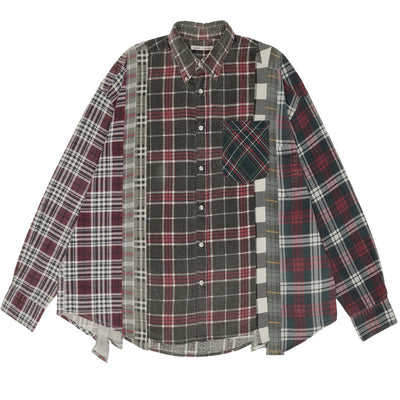 Rebuild by Needles<br>FLANNEL SHIRT 7 CUTS WIDE SHIRT - cherry fukuoka - needles - SHIRT