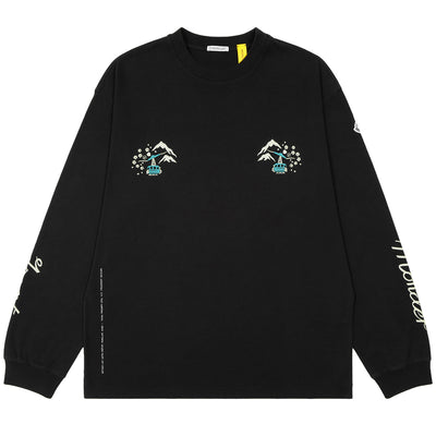 7 MONCLER Fragment Hiroshi Fujiwara - LONG SLEEVE T-SHIRT - BLACK - LONG SLEEVE - cherry fukuoka