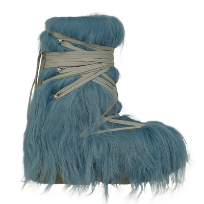 Rick Owens - TOWER F/W 26 MEGALACE LUNAR MEGA TRACTOR - NUBLU/DRKPEARL - BOOTS - cherry fukuoka