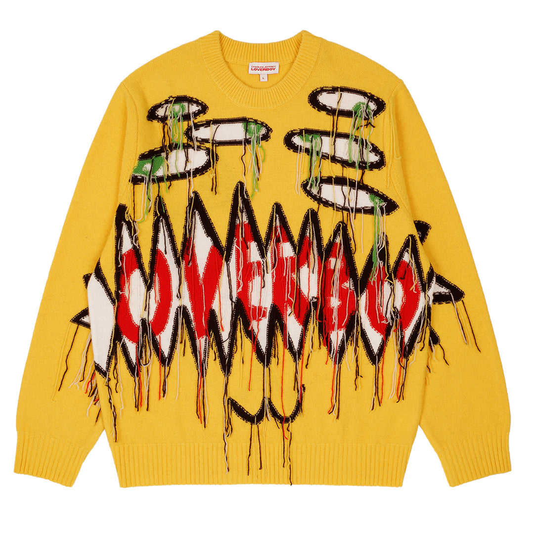 SAINT M××××××（セントマイケル）- SM069 GLITTER BORDER CREW NECK