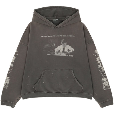 ENFANTS RICHES DÉPRIMÉS - HEAD AGAINST THE BARS HOODIE - HOODIE - WASHED BLACK - cherry fukuoka