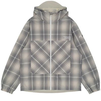 7 MONCLER Fragment Hiroshi Fujiwara - JITSUYO HOODED WINDBREAKER - GREY/WHITE - WINDBREAKER - cherry fukuoka