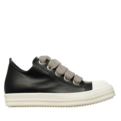 Rick Owens - TOWER F/W 26 JUMBOLACE LOW SNEAKS - BLACK/MILK/MILK - SHOES - cherry fukuoka