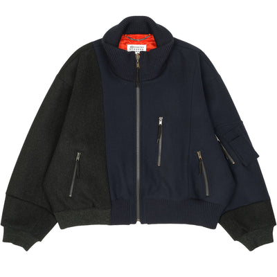 Maison Margiela - ASSEMBLAGE ZIP JACKET - GRAY - JACKET - cherry fukuoka