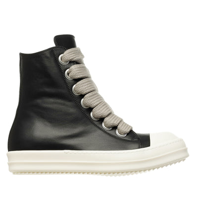 Rick Owens - TOWER F/W 26 JUMBOLACE SNEAKS - BLACK/MILK/MILK - SHOES - cherry fukuoka
