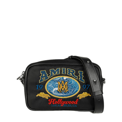 AMIRI - EMBROIDERED LOGO CAMERA CASE - BLACK - BAG - cherry fukuoka