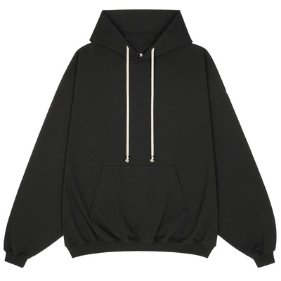 Rick Owens - TOWER F/W 26 HUN HOODIE - BLACK - HOODIE - cherry fukuoka